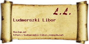 Ludmerszki Libor névjegykártya